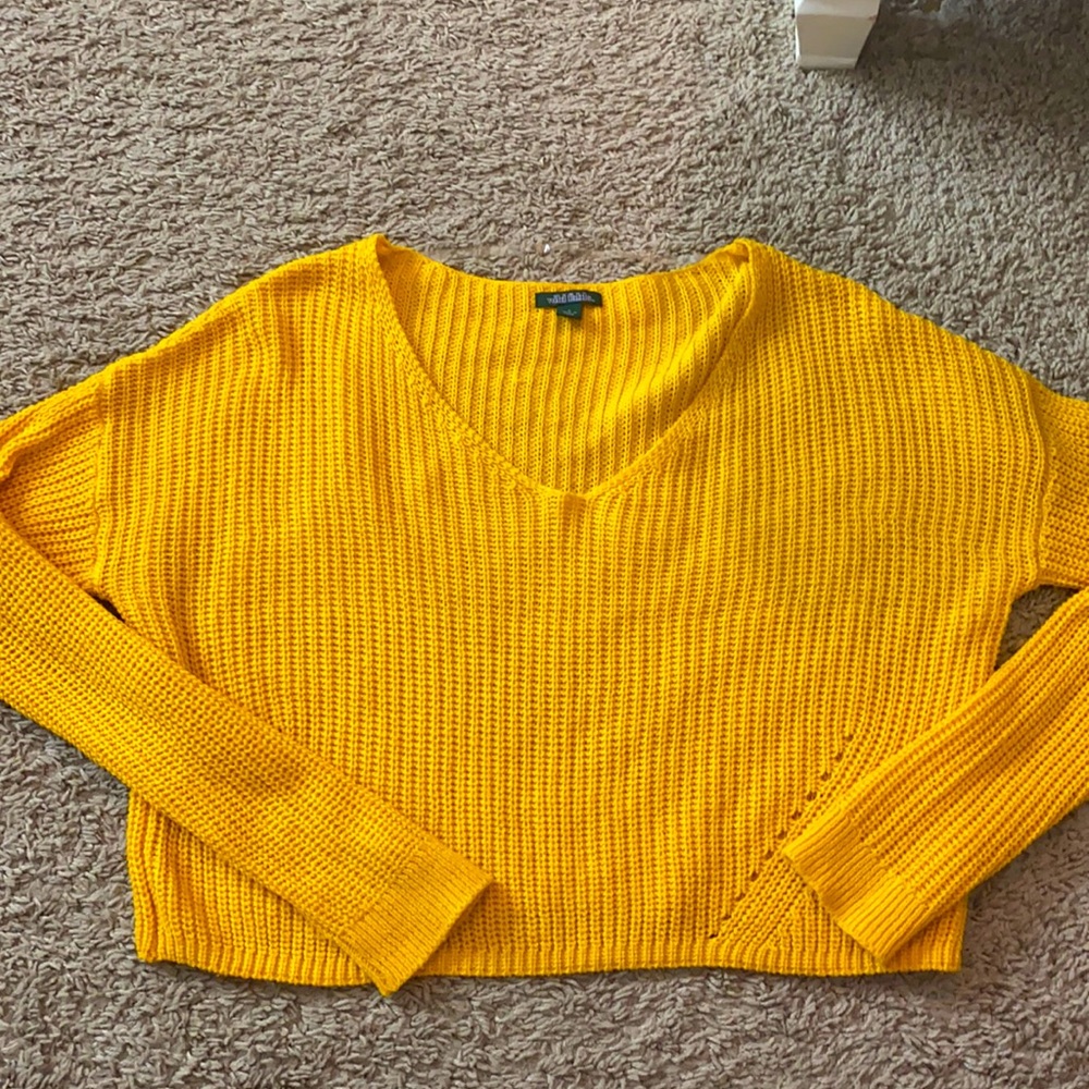 Beautiful color. Cropped sweater. Never worn.
